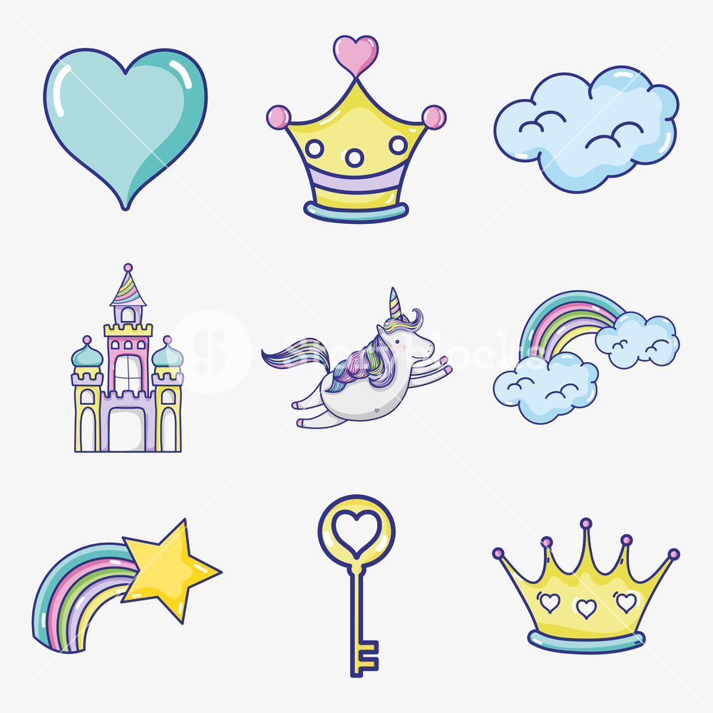 1000x1000 Fantasy And Magic World Doodle Icons Icon Vector Illustration