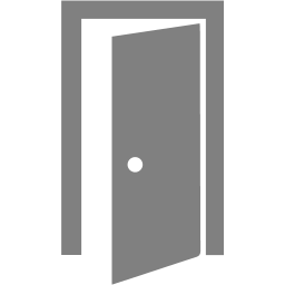256x256 Gray Door Icon