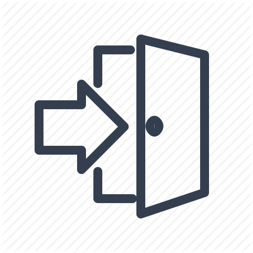 512x512 Arrow, Door, Exit, Interface, Open Door Icon