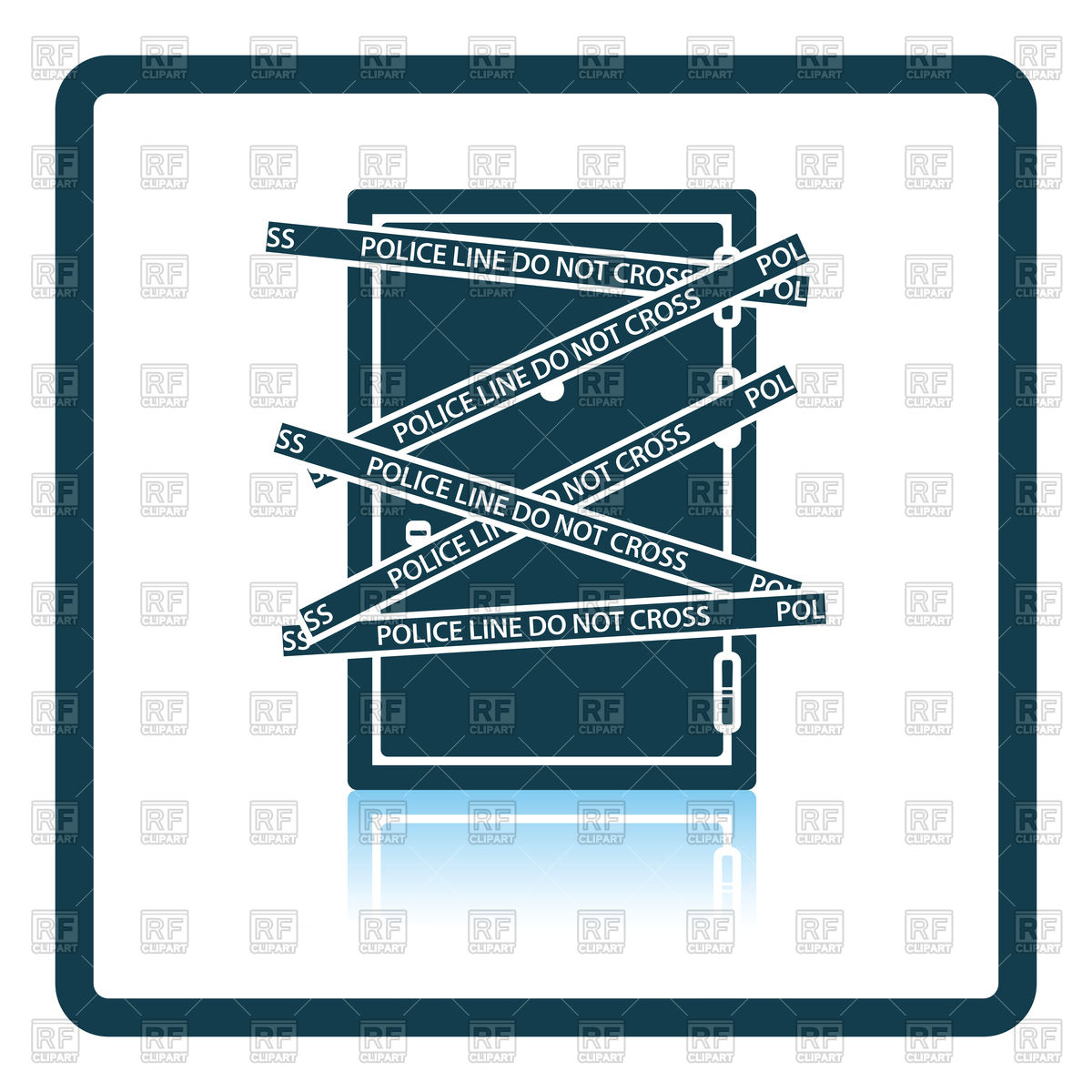 1200x1200 Shadow Reflection Design Of Crime Scene Door Icon Vector Image