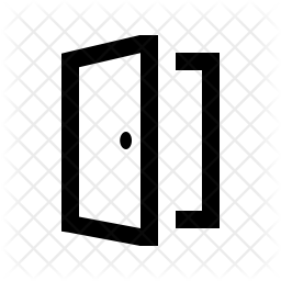 256x256 Open Door Icon Of Line Style
