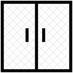 256x256 Close Door Icon Of Line Style