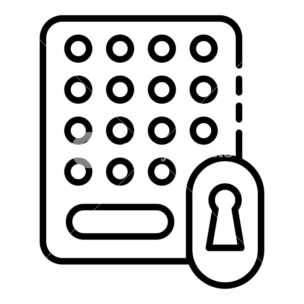 Electronic Door Lock Icon Outline Electronic Door Lock Vector 1000x1000 Electronic Door Lock Icon Outline Electronic Door Lock Vector