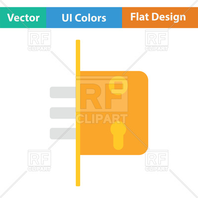 Flat Color Design Of Door Lock Icon In Ui Colors Vector Image 400x400 Flat Color Design Of Door Lock Icon In Ui Colors Vector Image