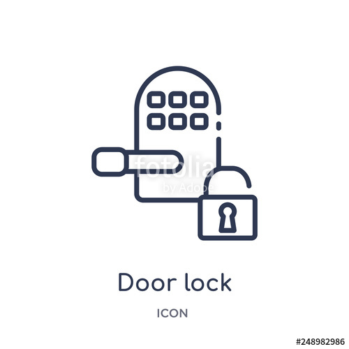 Door Lock Icon From Security Outline Collection Thin Line Door 500x500 Door Lock Icon From Security Outline Collection Thin Line Door