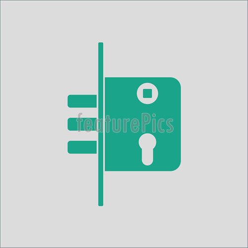 Door Lock Icon Illustration 500x500 Door Lock Icon Illustration