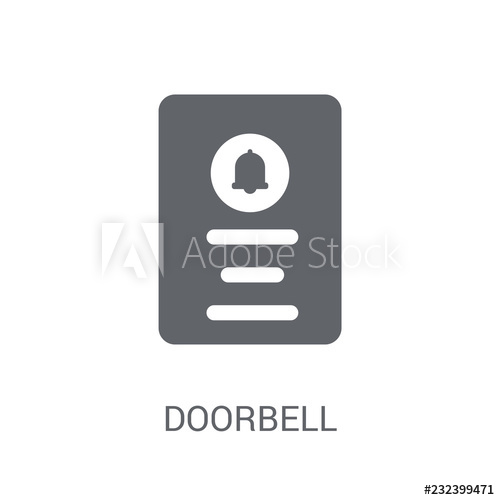 500x500 Doorbell Icon Trendy Doorbell Logo Concept On White Background