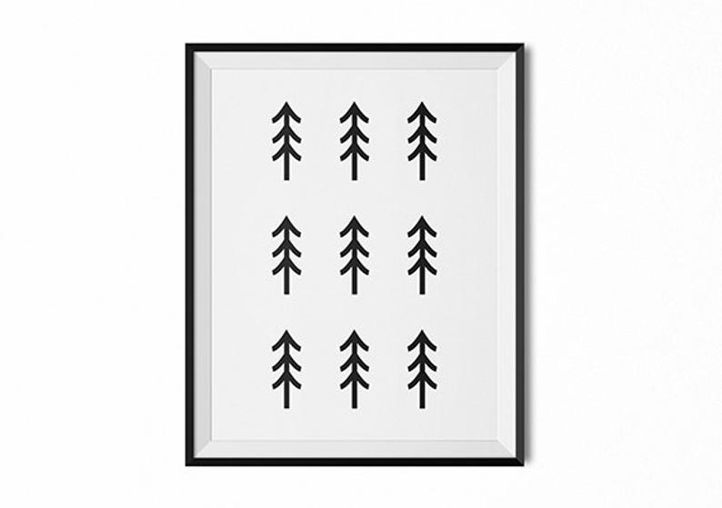 Minimal Icon Print Modern Print Tree Art Symbol Print Etsy 794x559 Minimal Icon Print Modern Print Tree Art Symbol Print Etsy