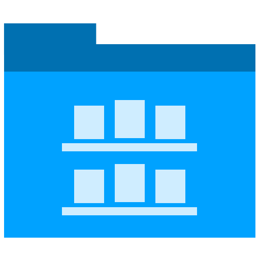 512x512 Dos Games Icon Phlat Blue Folders Iconset Shaunkleyn