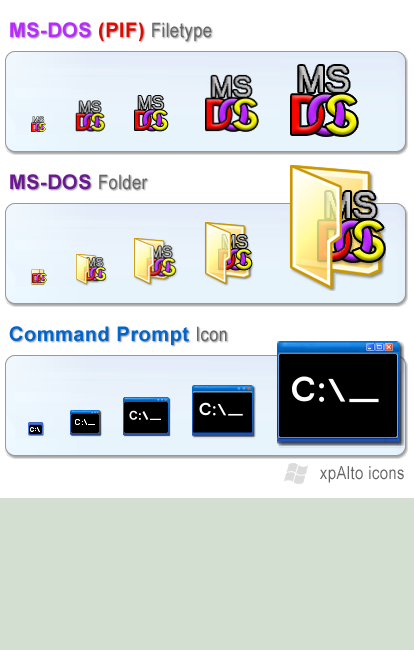 414x650 Xpalto Ms Dos Icons