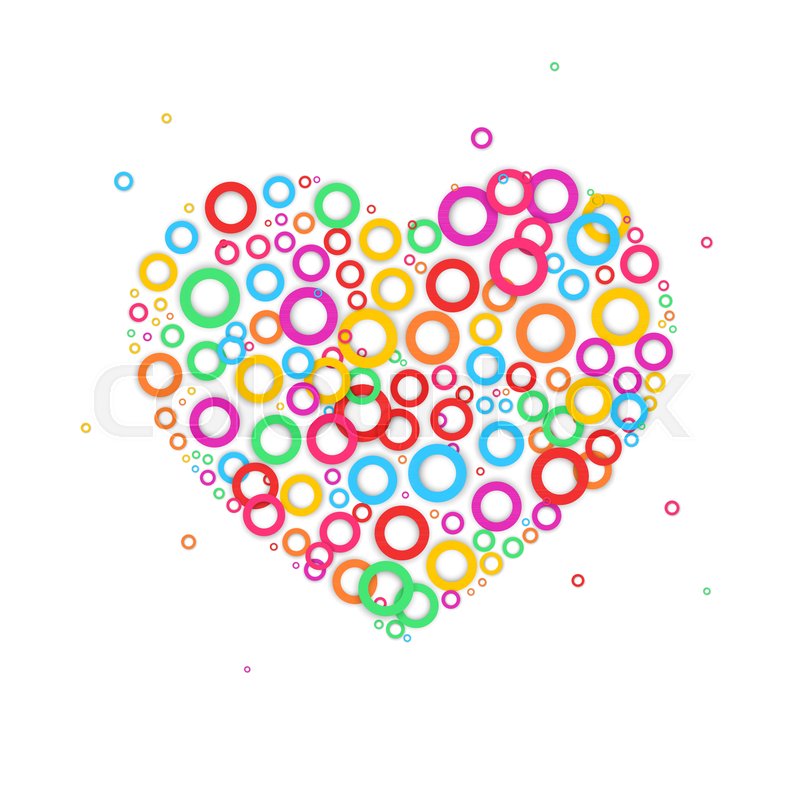 800x800 Heart Dot Icon Color Dot Vector Stock Vector Colourbox