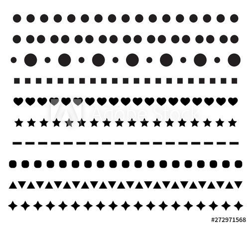 500x452 Dotted Line Icon On White Background Flat Style Set Dotted Line