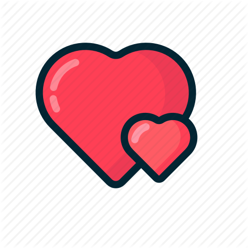 512x512 Double, Heart, Love, Red, Valentine Icon