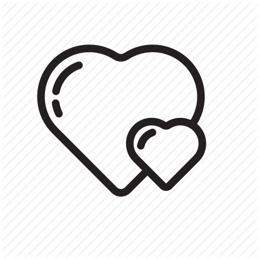 512x512 Double Heart, Heart, Love, Romantic, Together, Valentine's Icon Icon