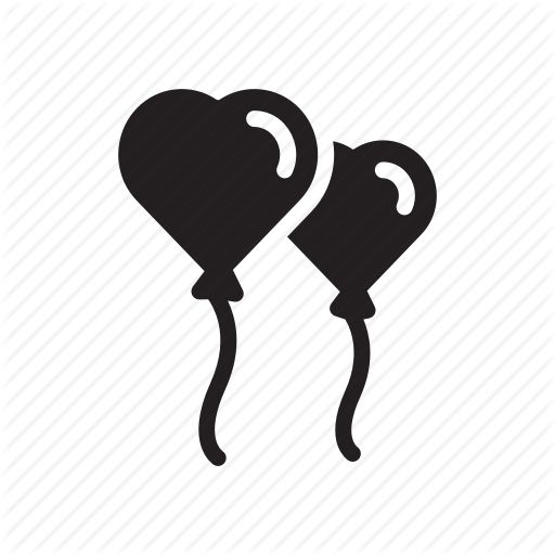 512x512 Ballon, Double, Heart, Love, Romantic, Valentine, Valentine's Day Icon