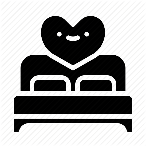 512x512 Bed, Bedroom, Double, Furniture, Heart, Love, Romantic Icon