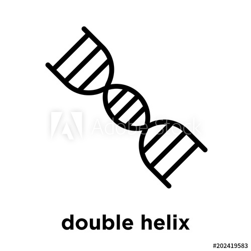 Double Helix Icon Isolated On White Background 500x500 Double Helix Icon Isolated On White Background
