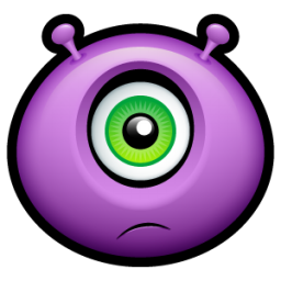 256x256 Alien Doubt Icon Purple Monsters Iconset Hopstarter