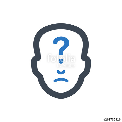 500x500 Feeling Doubt Icon Stock Image And Royalty Free Vector
