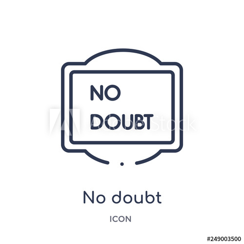 500x500 No Doubt Icon From Traffic Signs Outline Collection Thin Line No