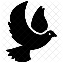 256x256 Peace Dove Icon Of Glyph Style