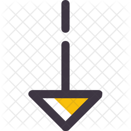 Down Arrow Icon Of Colored Outline Style 256x256 Down Arrow Icon Of Colored Outline Style