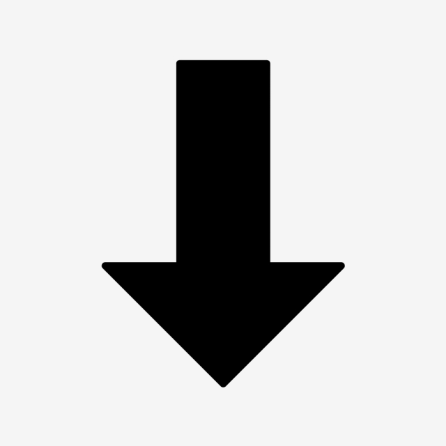 640x640 Vector Down Arrow Icon, Arrow, Direction, Down Icon Png And Vector