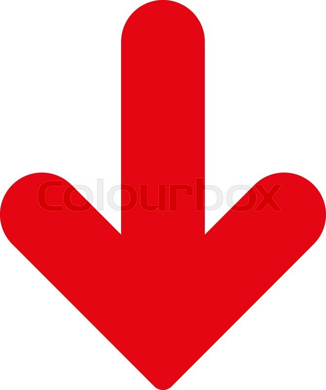 670x800 Arrow Down Icon From Primitive Set Stock Vector Colourbox