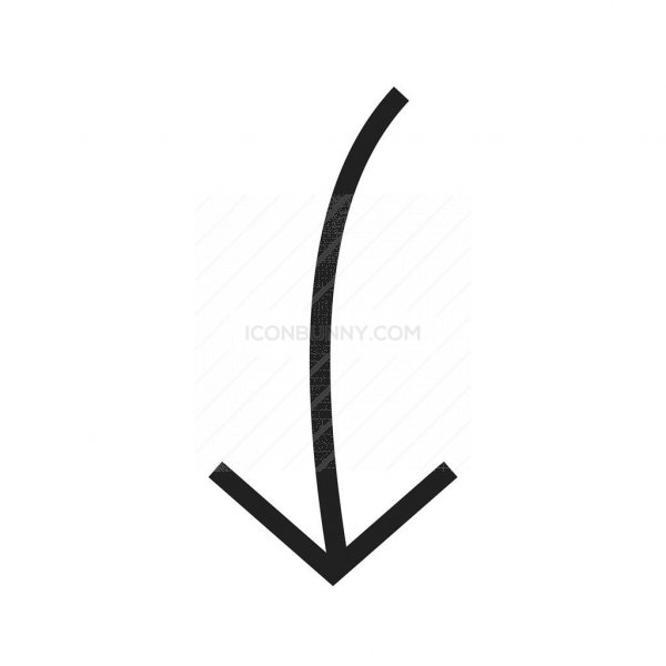 600x600 Arrow Pointing Down Line Icon