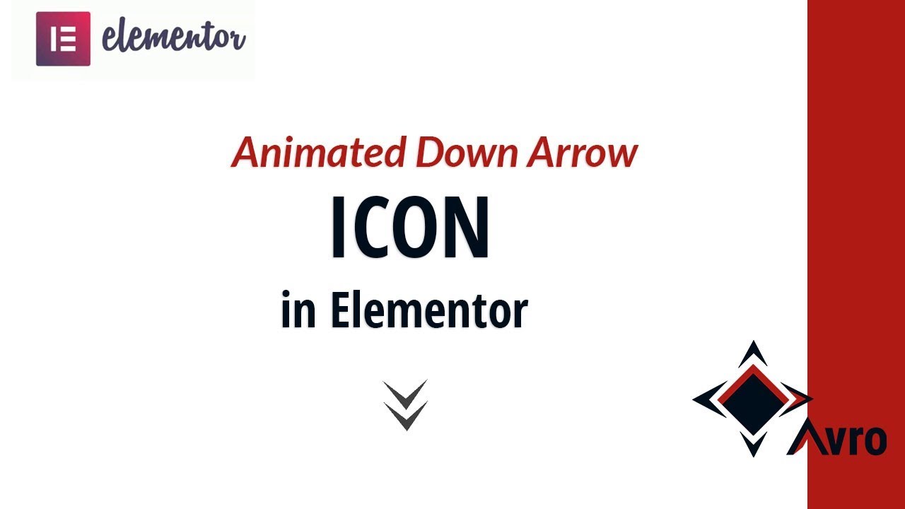 1280x720 Animated Scroll Down Arrow Icon With Elementor And Css Avro