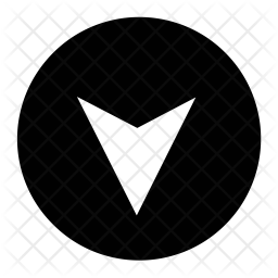 256x256 Down Arrow Icon Of Glyph Style