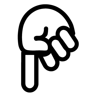 400x400 Hand Finger Down Icon