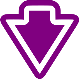 256x256 Purple Arrow Down Icon