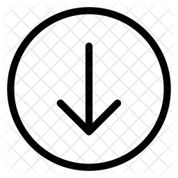 256x256 Scroll Down Icon Of Line Style