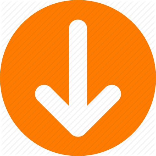 512x512 Arrow, Bottom, Down, Orange, Orange Arrow, Pull Icon