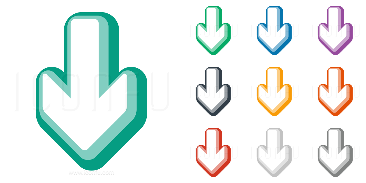 1200x600 Arrow Down Icon