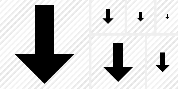 580x290 Arrow Down Icon Symbol Black Professional Stock Icon And Free