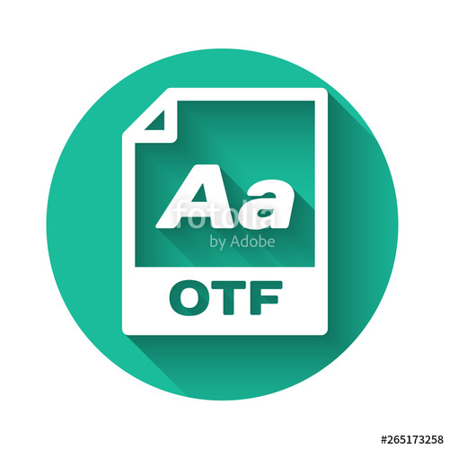 500x500 White Otf Document Icon Download Otf Button Icon Isolated