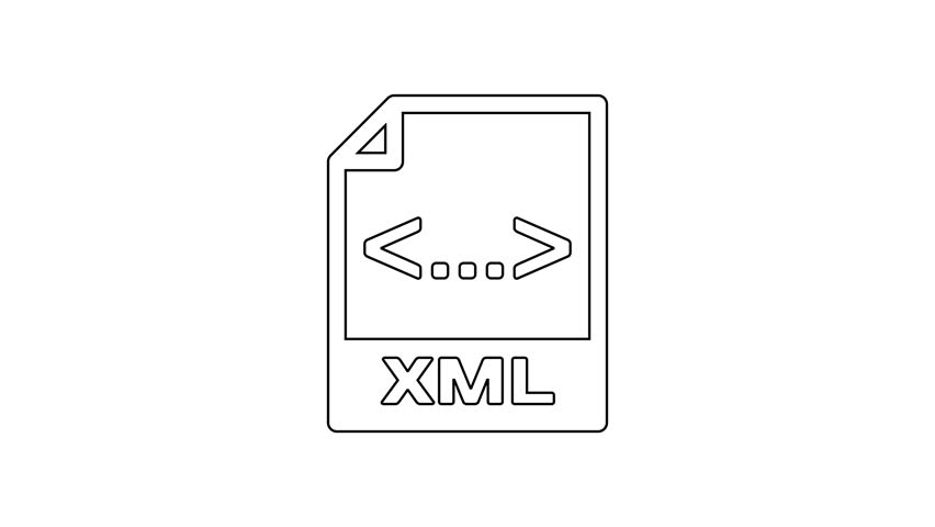 852x480 Xml Document Icon Download Xml Button Line
