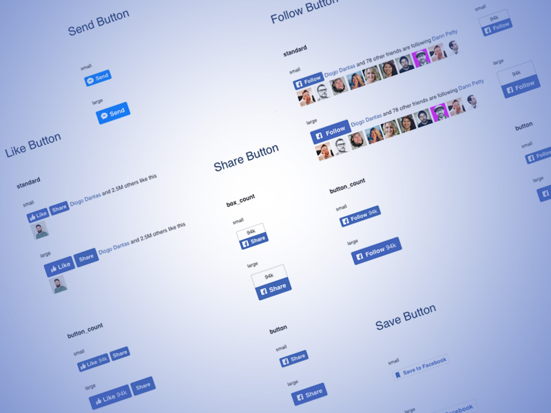 800x600 Facebook Buttons Sketch Freebie