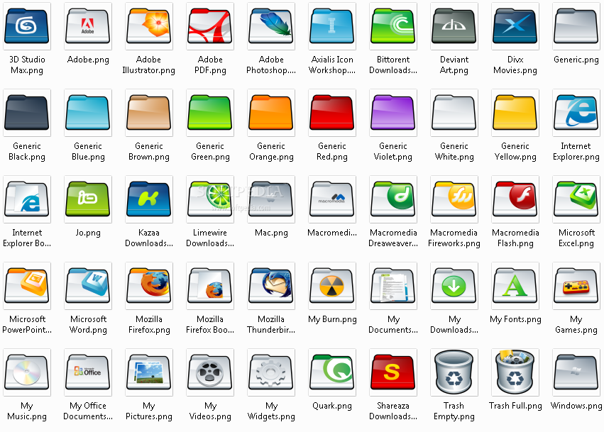 color folder icons download