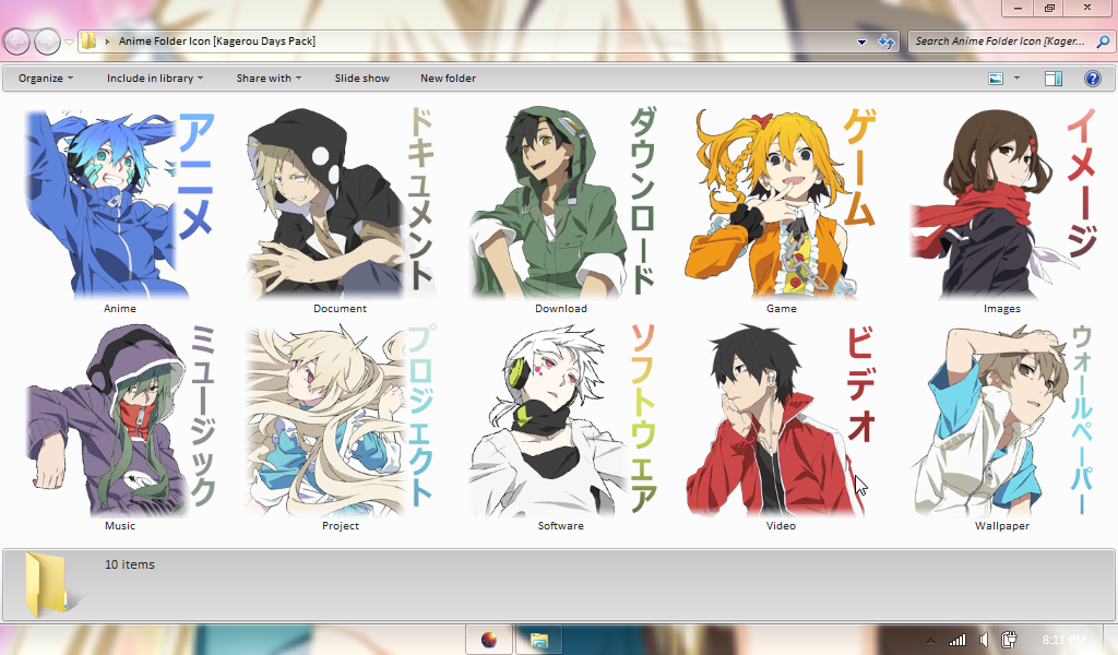 Anime Folder Icon 1024x600 Anime Folder Icon