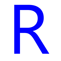 256x256 Free Blue Letter R Icon