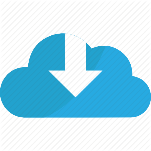 512x512 Arrow, Arrows, Blue, Cloud, Creative, Down, Download, Downloads Icon
