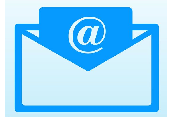 600x411 Free Download Email Icon Blue Color