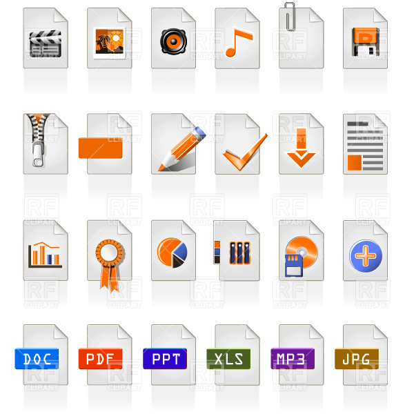600x600 Type And Format Icons Vector Image Of Icons And Emblems