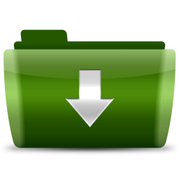 256x256 Shiny Green Download Folder Icon, Png Clipart Image