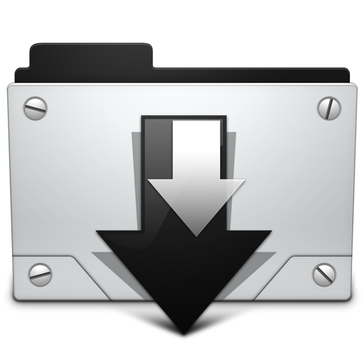 512x512 Steel Download Folder Icon, Png Clipart Image