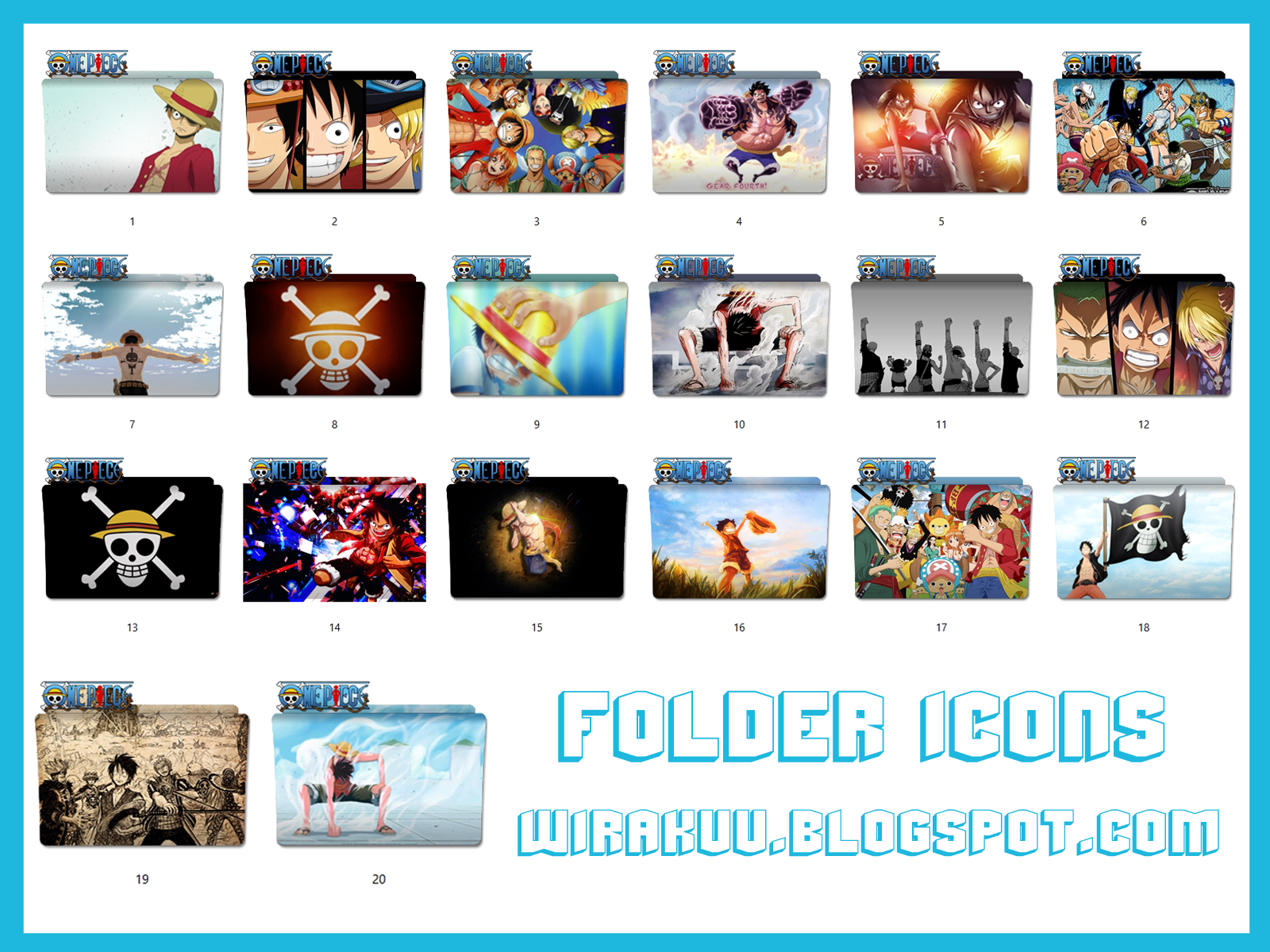 1600x1200 Folder Icons Anime One Piece