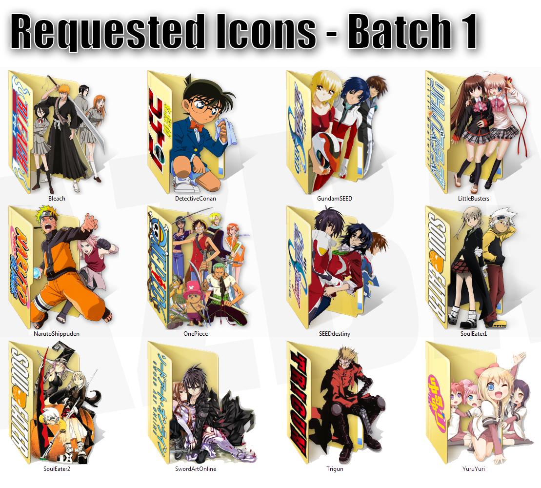 1109x1000 Your First Batch Of Requested Folder Icons Is Complete! Anime